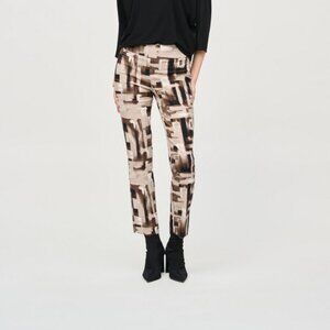 Joseph Ribkoff Abstract Print Slim Pull-On Pants Size 8